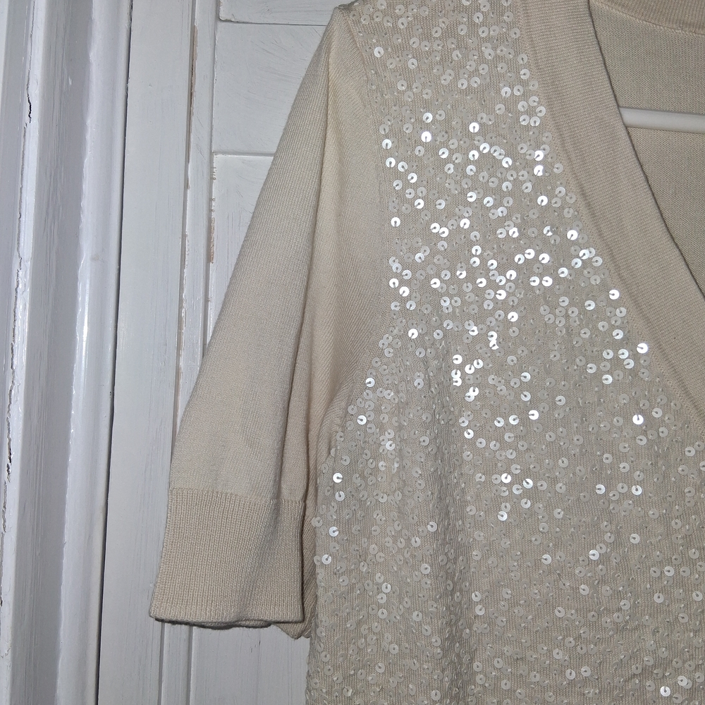 Talbots Ivory Knit Cardigan - Picture 3 of 9